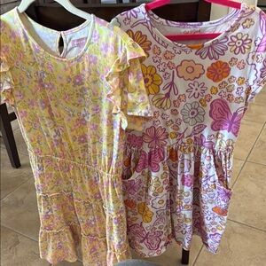 BCBGirls Floral Kids Dresses - Yellow and Pink